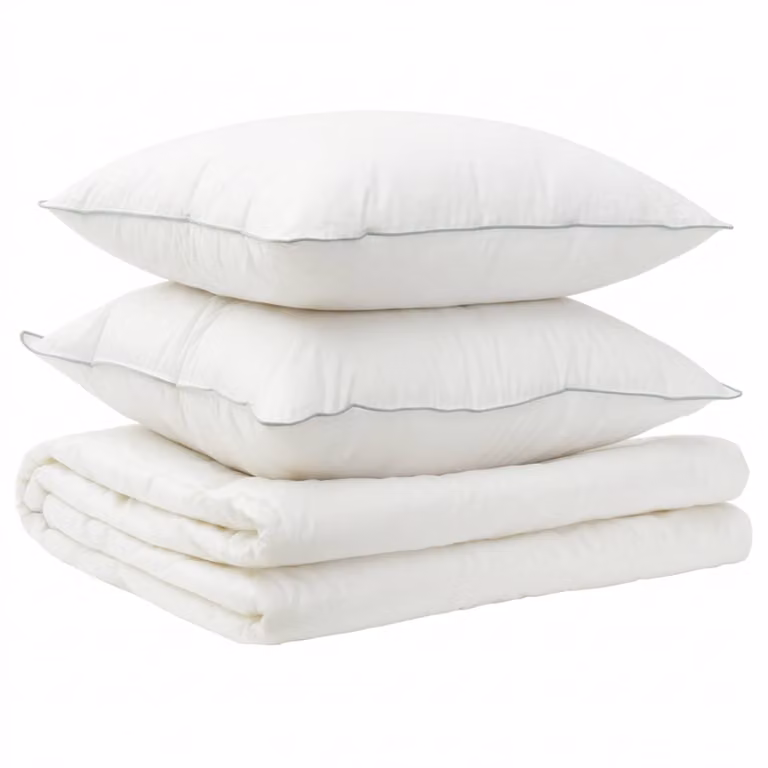 Juego de edredón y almohada vidaXL de 3 piezas, color blanco, ideal para verano, 200 GSM, An/P: 155 x 220 cm