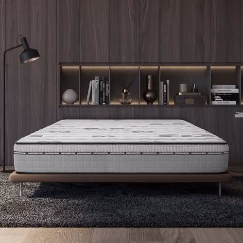 Colchón híbrido Naturalex Carbone Plus de espuma viscoelástica y látex azul, An/P: 160 x 200 cm, Altura: 30 cm