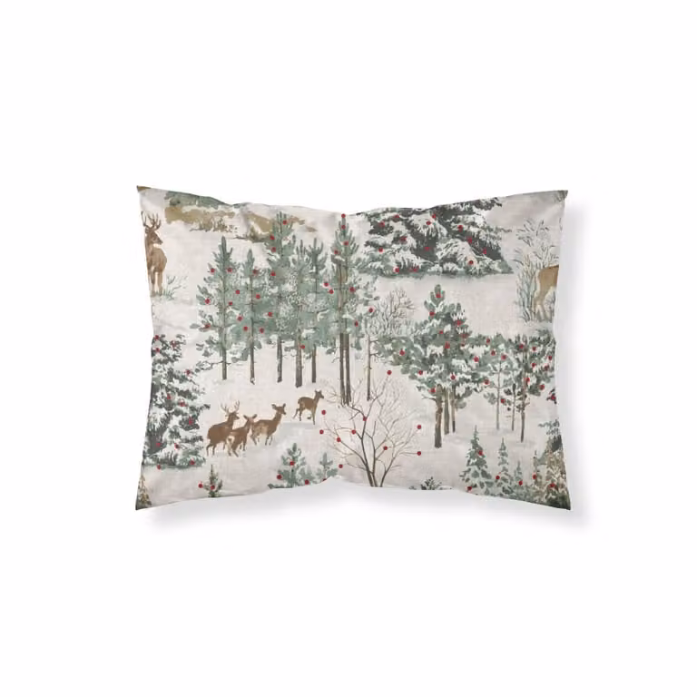 Funda de almohada Muare Home con diseño gráfico de Navidad, multicolor, 100% poliéster, 80x80 cm