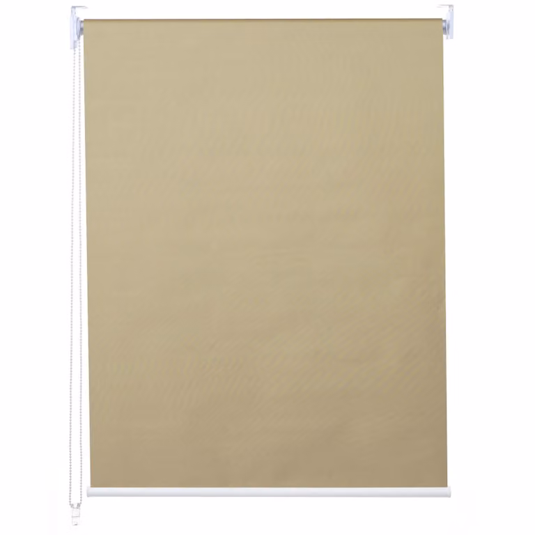 Estor enrollable Mendler opaco de poliéster, protección térmica y UV, color beige, An/Al: 70 x 230 cm