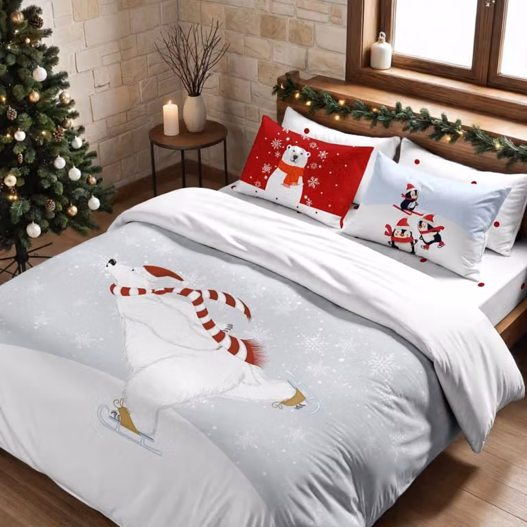 Funda nórdica de Navidad Decolores Home multicolor en poliéster, An/P: 200 x 200 cm