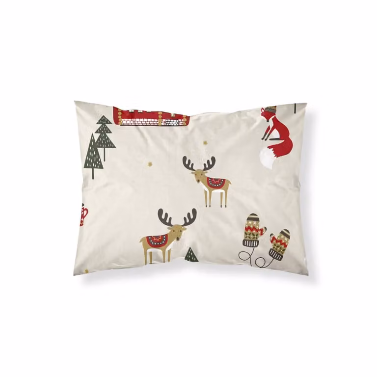 Funda de almohada personalizada Muare Home con diseño gráfico de Navidad, multicolor, 100% poliéster, 65 x 65 cm