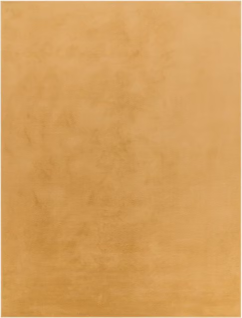 Alfombra suave Solina amarilla de fibras sintéticas, lavable y antideslizante, An/P: 200 x 280 cm