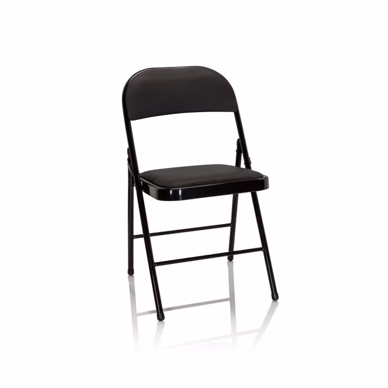 Silla de piel sintética negra hjh OFFICE para comedor de estilo moderno