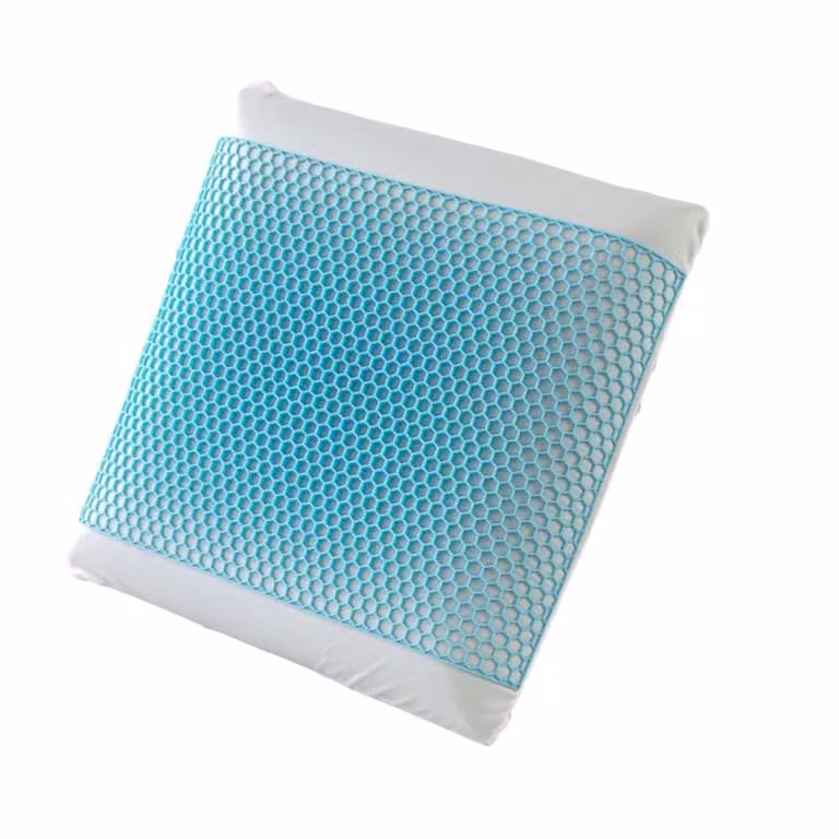 Almohada viscoelástica Reca Bedding blanca con funda extraíble, transpirable y antibacteriana, An/An/Al: 60 x 60 x 12 cm