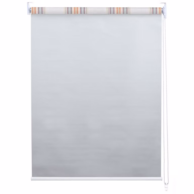 Estor enrollable Mendler HWC-D52 opaco con diseño de rayas, térmico y resistente a los rayos UV, An/P/Al: 60 x 160 cm, colores gris, marrón y naranja