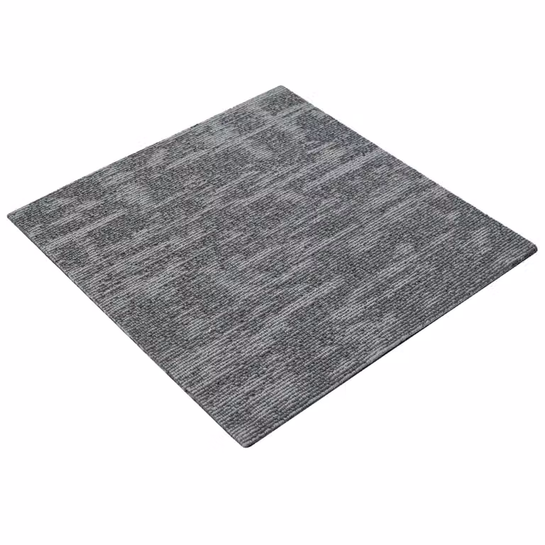 Set de 4 azulejos de alfombra modernos vidaXL en color gris, de polipropileno, An/P: 50 x 50 cm