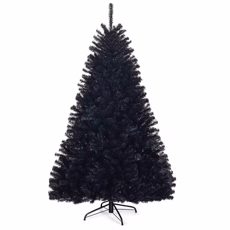 Árbol de Navidad y Halloween artificial Giantex de color negro con 1258 ramas y Altura: 230 cm