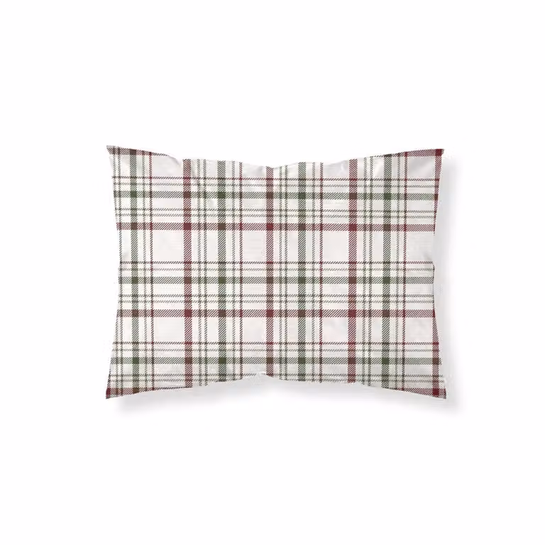 Funda de almohada Muare Home multicolor con diseño de cuadros de Navidad en 100% poliéster de 65 x 65 cm