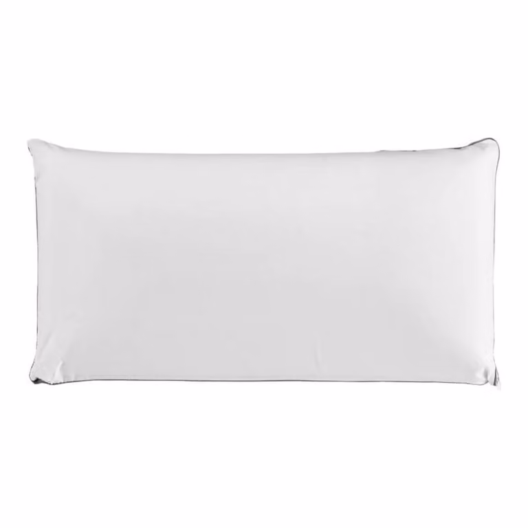 Almohada de viscoelástica con carbono Colchones Aznar, transpirable y de firmeza media, color blanco, 70 cm