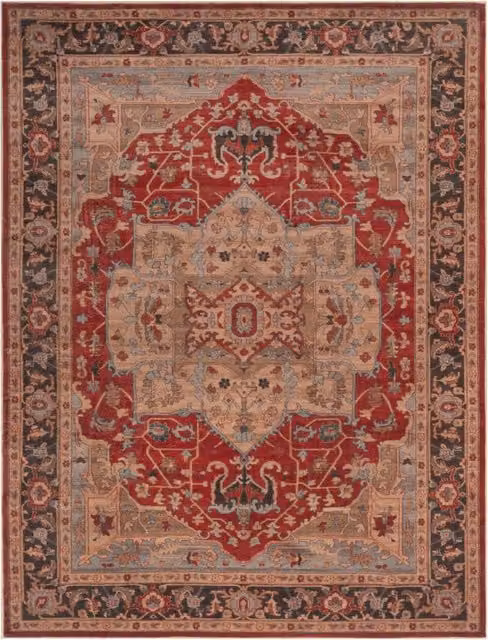 Alfombra lavable Sami de estilo oriental en color rojo, An/P: 240 x 340 cm