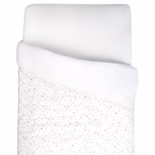 Funda nórdica reversible Sevira Kids Sidonia para bebé en algodón blanco con diseño floral y transpirable