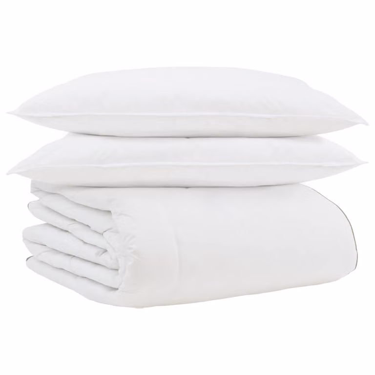 Set de edredón de invierno y almohada de 3 piezas vidaXL en color blanco con relleno de plumas y plumón An/P/Al: 240 x 220 cm