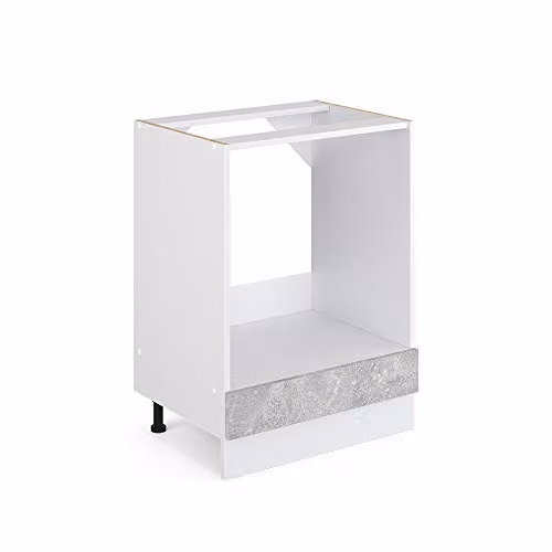Armario para horno empotrado Vicco R-Line en color hormigón y blanco de 60 cm