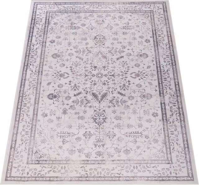 Alfombra lavable Sami beige de estilo oriental y clásico, An/P: 200 x 280 cm
