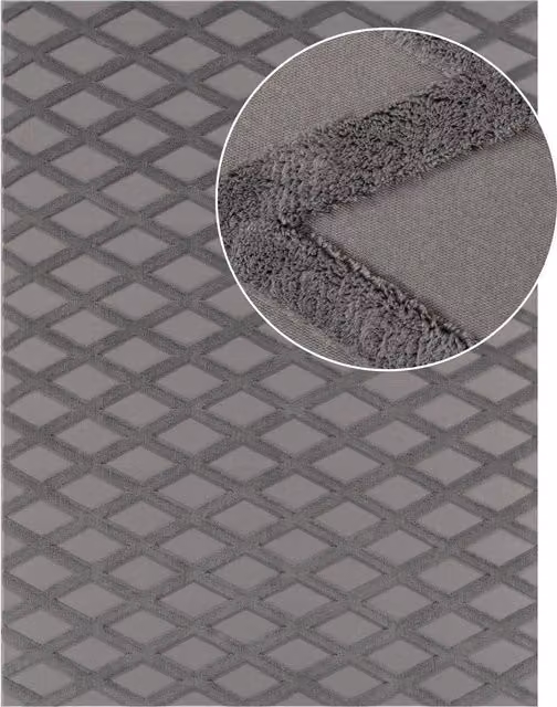 Alfombra lavable Utah color antracita An/P: 200 x 280 cm