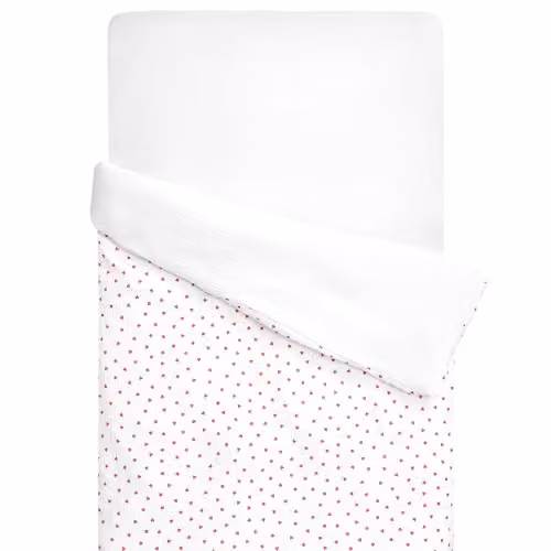 Funda nórdica reversible Sevira Kids de gasa de algodón con diseño floral para niños, An/P/Al: 120 x 80 cm