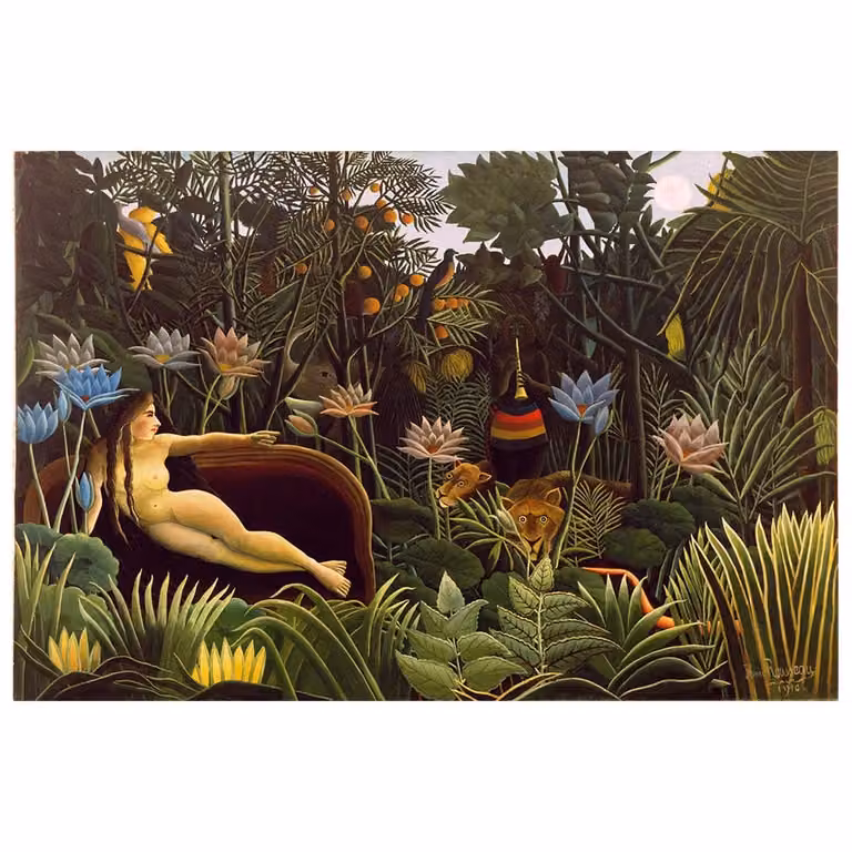 Cuadro lienzo El Sueño de Henri Rousseau multicolor por Legendarte An: 120 cm, Al: 80 cm