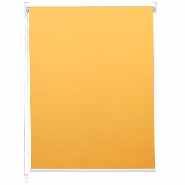 Estor enrollable Mendler HWC-D52 opaco de poliéster con protección térmica y UV, color amarillo y blanco, An/P/Al: 70 x 230 cm