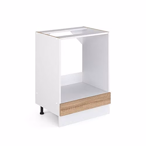 Armario para horno empotrado Vicco R-Line en Sonoma y Blanco de 60 cm