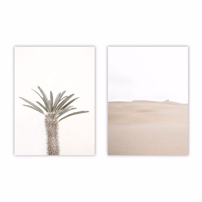 Set de 2 posters abstractos de estilo minimalista de Poster Lab, multicolor en papel, An/P/Al: 30 x 40 cm