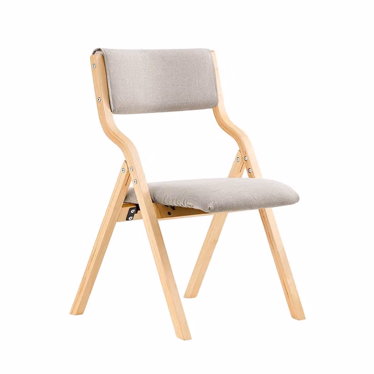 Silla plegable SoBuy de madera de abedul gris estilo escandinavo para adultos