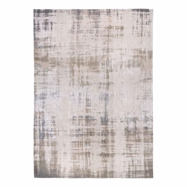 Alfombra lavable Louis de Poortere Venetian Dust de diseño abstracto en beige y gris para interior o exterior, An: 80 cm, Al: 150 cm
