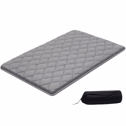 Colchón Futón Japonés VEVOR Plegable y Enrollable para Yoga y Meditación, Gris, An/P/Al: 203,2 x 137,2 x 8,9 cm