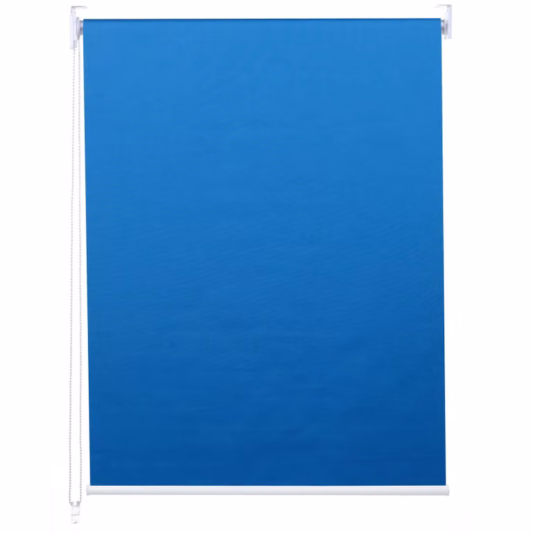 Estor enrollable Mendler opaco con aislamiento térmico en poliéster, color azul y blanco, An/P/Al: 120 x 160 cm