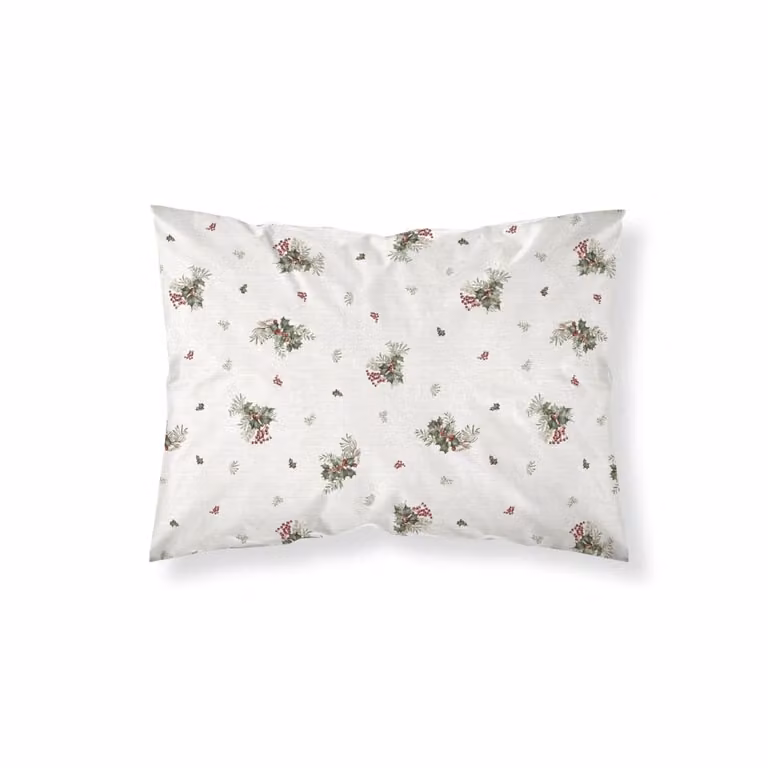 Funda de almohada Muare Home con diseño floral de Navidad en multicolor, 100% poliéster, An/P/Al: 45 x 110 cm