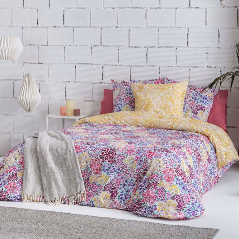 Funda nórdica reversible de algodón con diseño floral multicolor Naf Naf de 200 x 200 cm