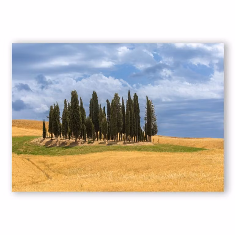 Impresión en lienzo Val d'Orcia de Legendarte, diseño fotográfico abstracto multicolor, An x Al: 70 x 100 cm