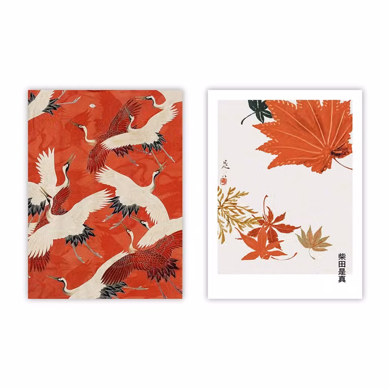 Set de 2 posters de ilustración moderna con temática de otoño de Poster Lab, multicolor, An/Al: 50 x 70 cm