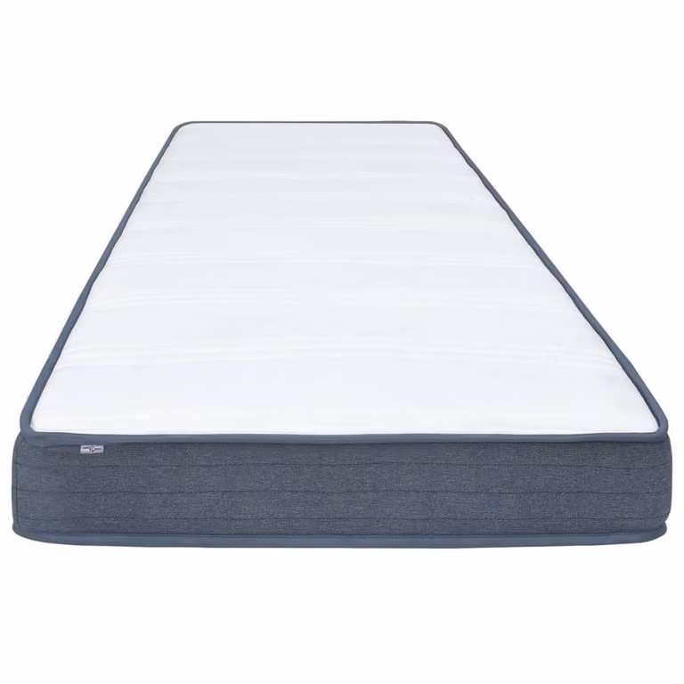 Colchón box spring híbrido vidaXL en tela blanca con suavidad media, An/P/Al: 140 x 190 x 20 cm
