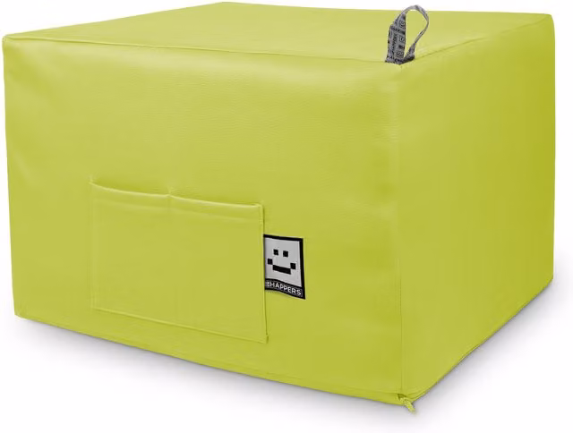 HAPPERS Puff Cama Auxiliar Confort Convertible 2 en 1 Verde con Funda Lavable An/P/Al: 195 x 130 cm