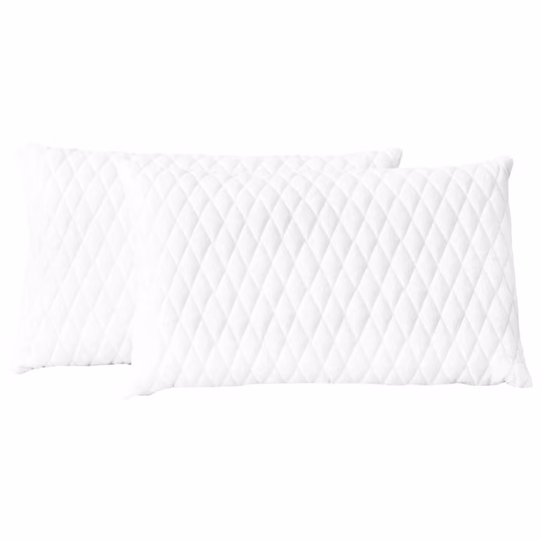 Pack de 2 almohadas de espuma viscoelástica transpirable vidaXL blancas An/P/Al: 60 x 40 x 14 cm