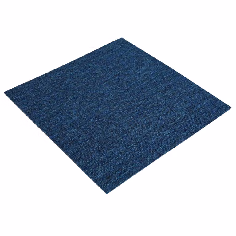Set de 20 azulejos de alfombra modernos vidaXL en color azul, fabricados en polipropileno con pelo en bucle, An/P: 50 x 50 cm