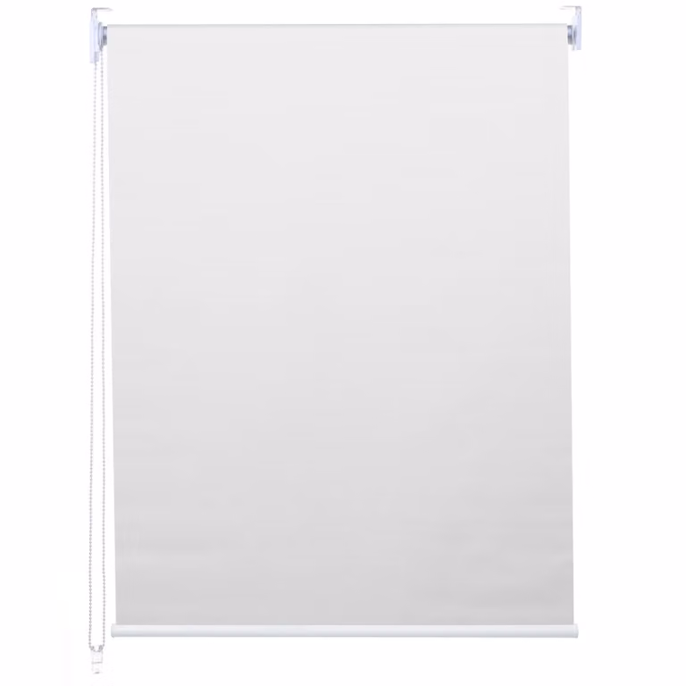 Estor enrollable opaco Mendler de poliéster con aislamiento térmico, color blanco, An/Al: 80 x 230 cm