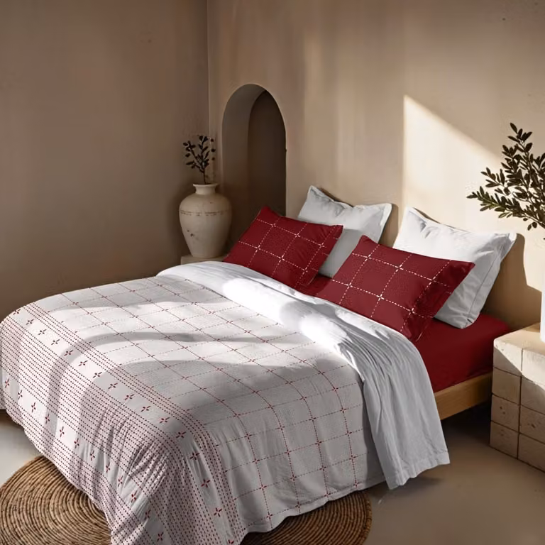 Funda nórdica de Navidad Muare Home multicolor con diseño gráfico en poliéster, An/P: 200 x 200 cm