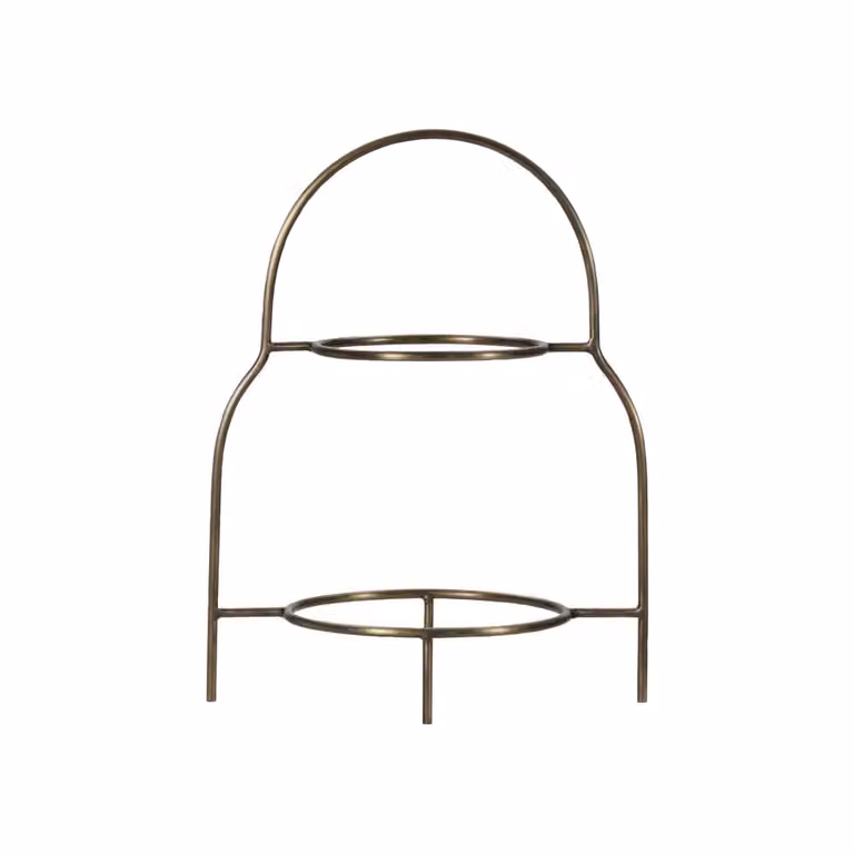 Soporte redondo de acero inoxidable dorado House Doctor