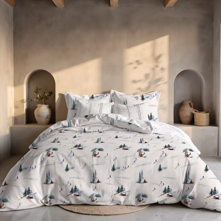 Funda nórdica de Navidad Muare Home multicolor con diseño escandinavo en poliéster, An/P/Al: 220 x 220 cm