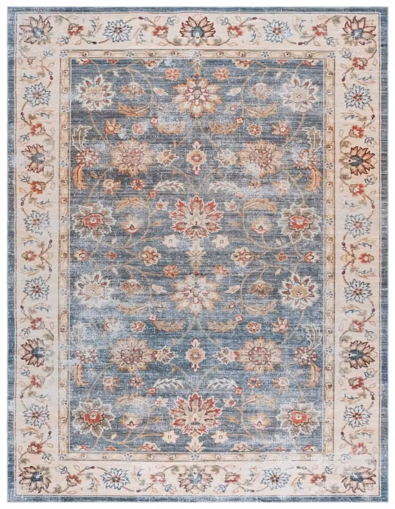 Alfombra Safavieh de diseño geométrico moderno en verde, beige y multicolor, fabricada en poliéster, An/P: 244 x 305 cm