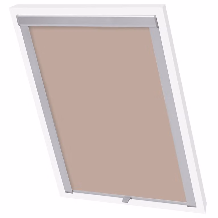 Persiana opaca enrollable vidaXL en color beige de poliéster con aislamiento térmico