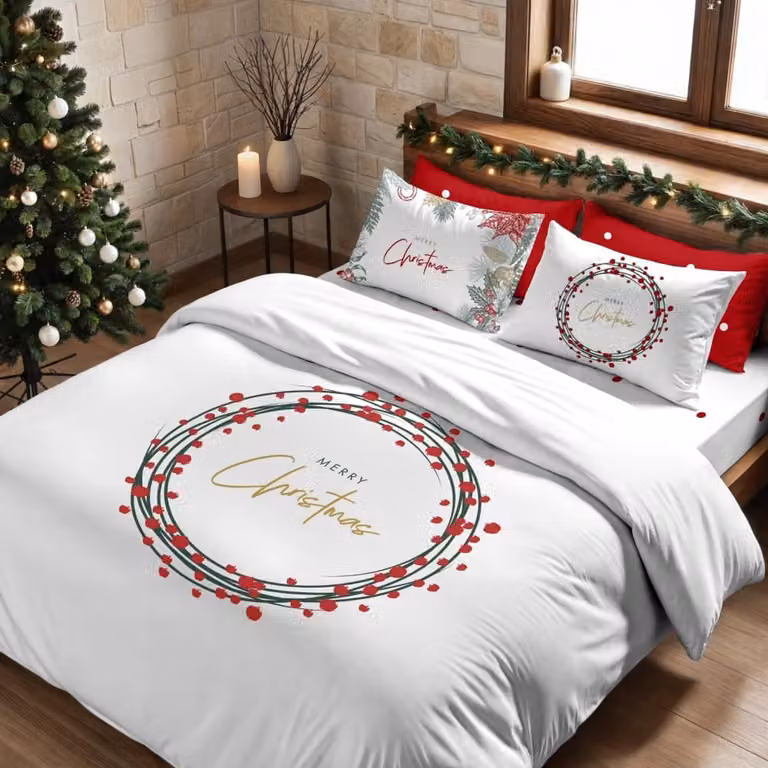 Funda nórdica de Navidad Decolores Home multicolor en poliéster, An/P/Al: 240 x 220 cm