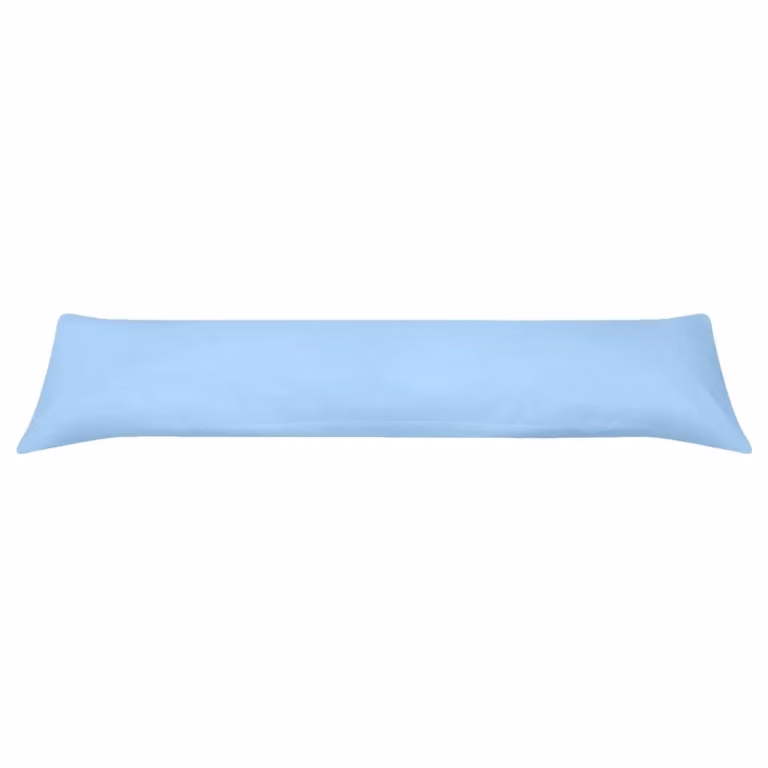 Almohada corporal vidaXL para dormir de lado o boca abajo, funda de microfibra lavable, azul, 145 x 40 cm