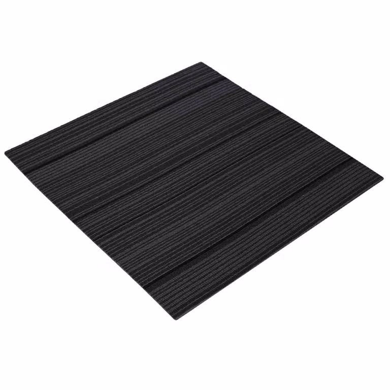 Set de 20 azulejos de alfombra vidaXL con diseño de rayas modernas en gris claro, fabricados en polipropileno con pelo en bucle, An/P: 50 x 50 cm