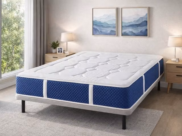 Colchón Híbrido de Espuma y Látex Sonho Colchão Zion Blanco An/P/Al: 105 x 190 x 30 cm
