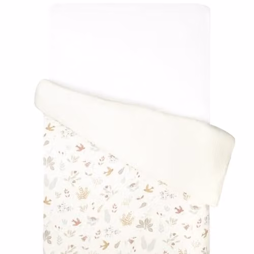 Funda nórdica reversible Sevira Kids de gasa de algodón con diseño floral multicolor para niños
