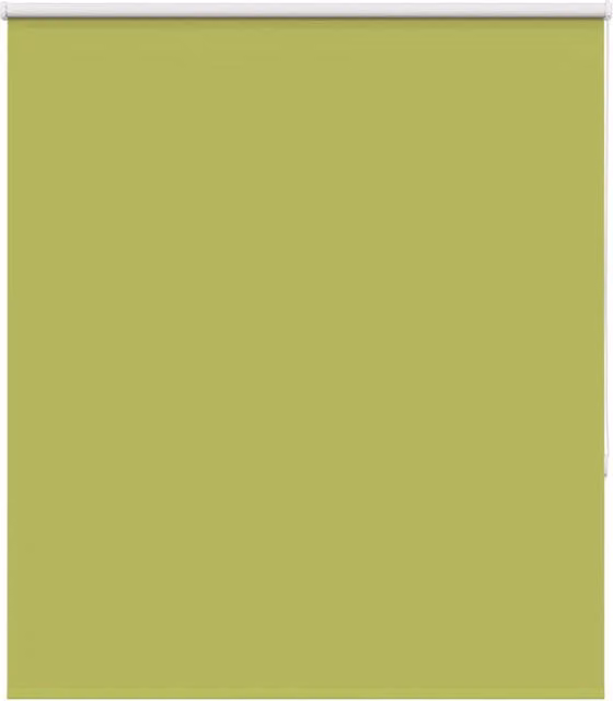 Estor enrollable opaco SYFAX con diseño de hojas verdes y motivos florales, fabricado en poliéster con aislamiento térmico, An/Al: 120 x 175 cm