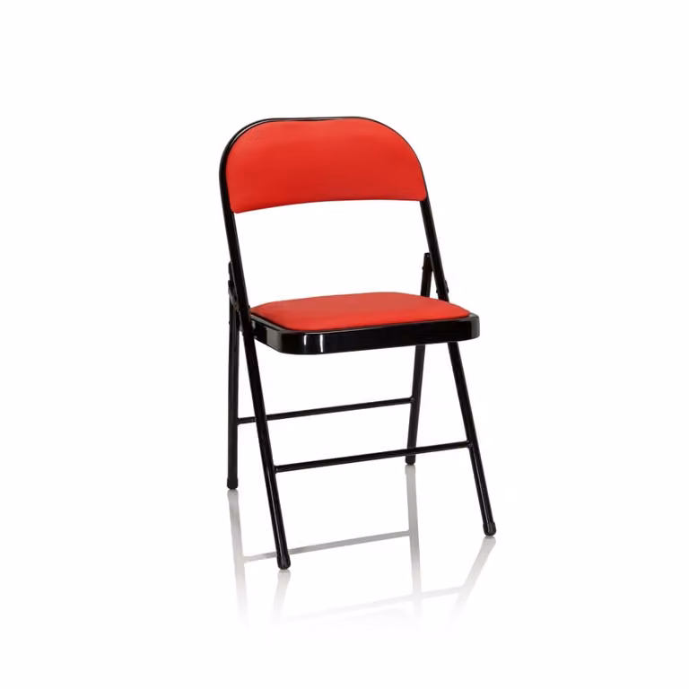 Silla de piel sintética roja hjh OFFICE para comedor de estilo moderno